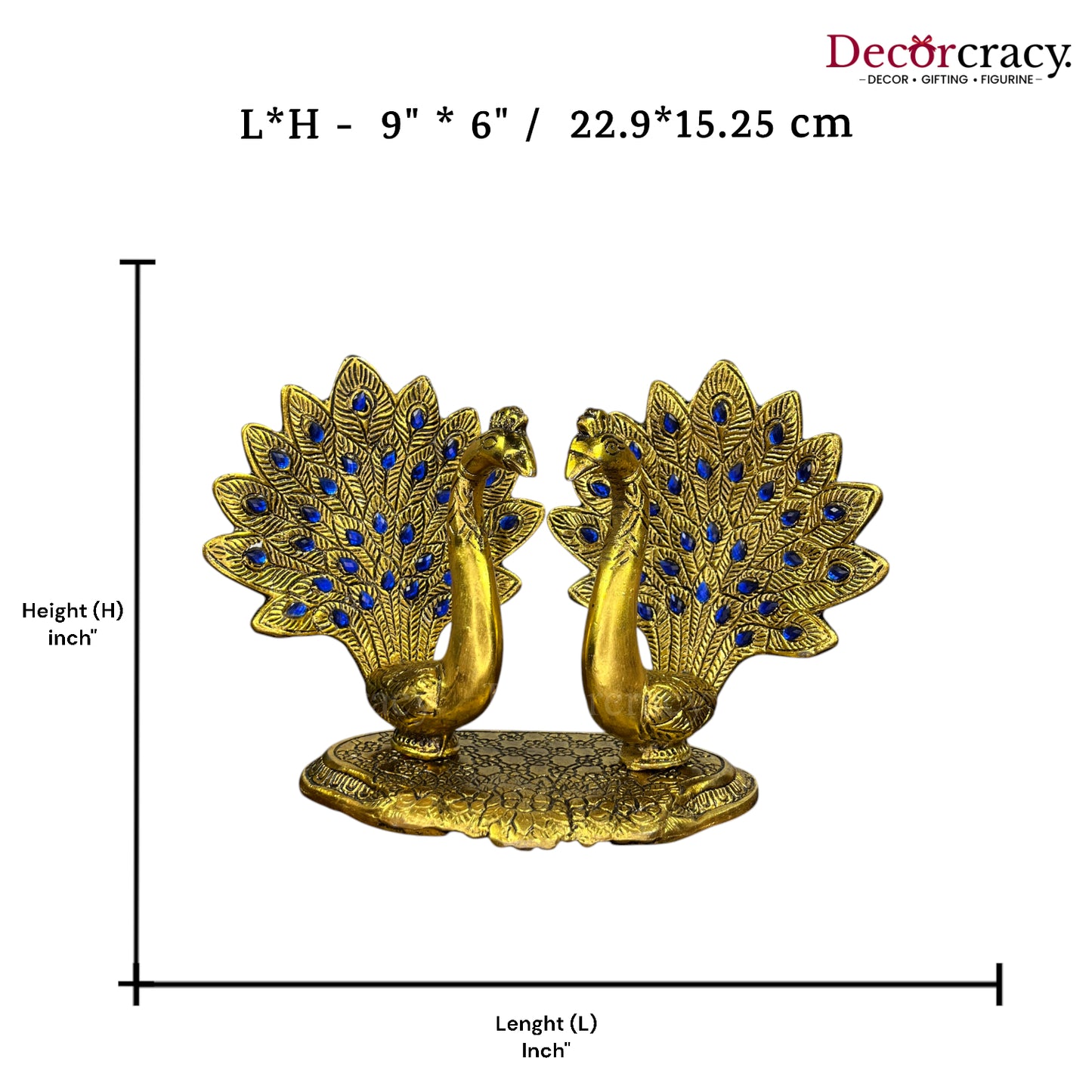 Peacock Set Metal golden