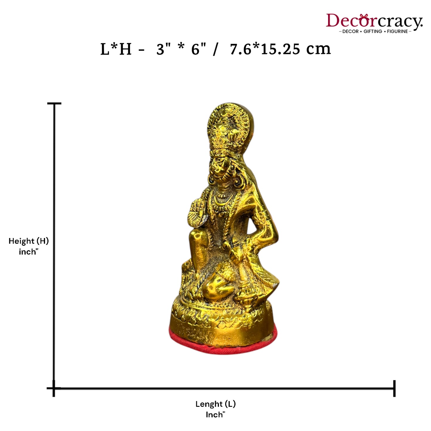 Shree Hanuman Ji Metal golden