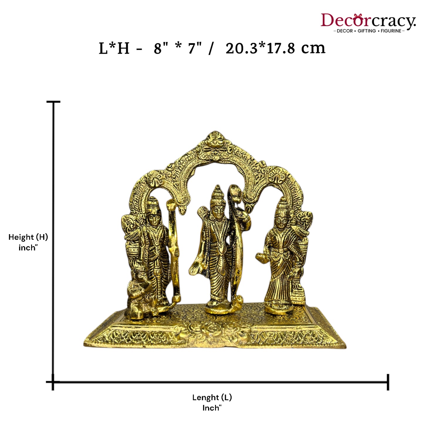 Shree Ram Darbaar Mehraab Metal golden