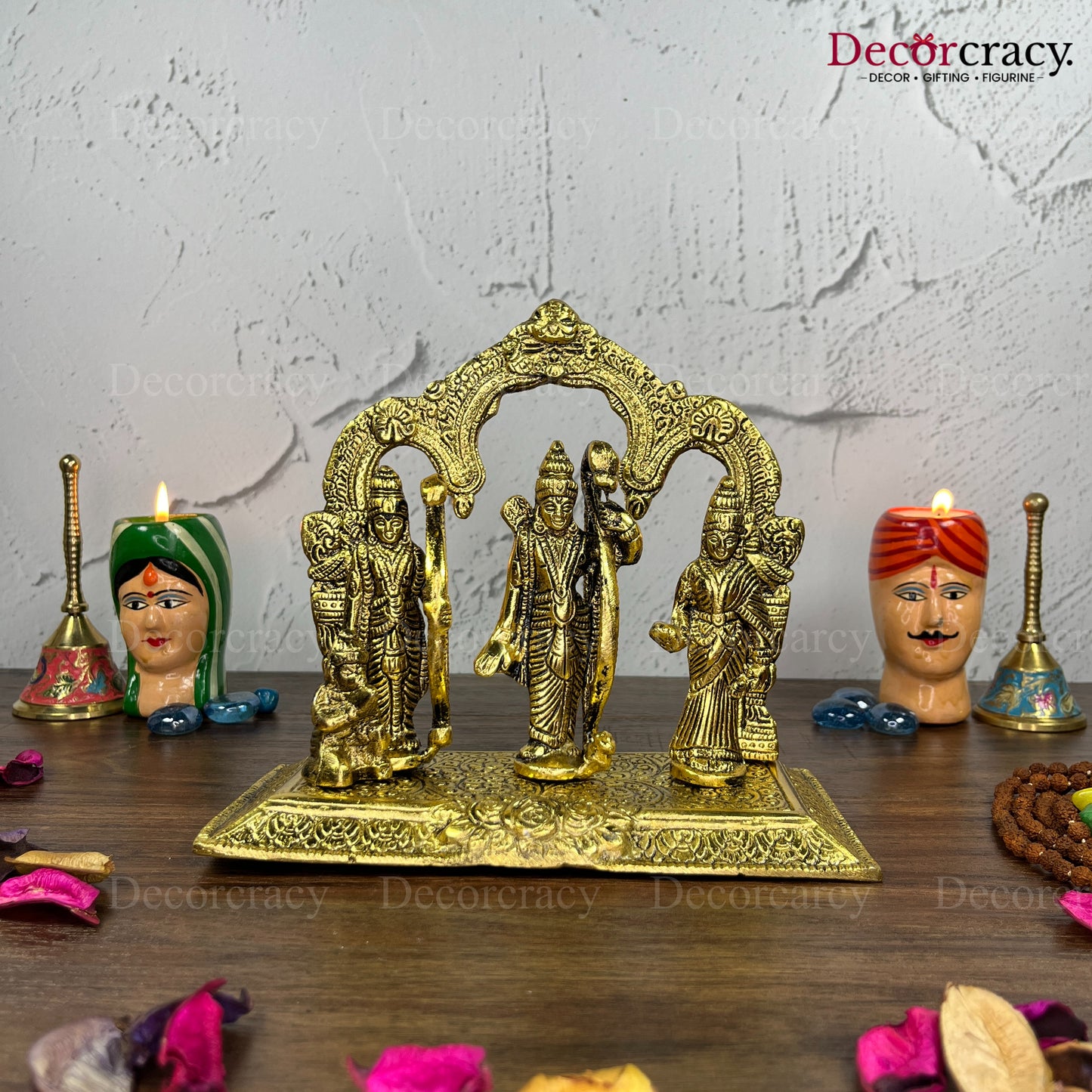 Shree Ram Darbaar Mehraab Metal golden