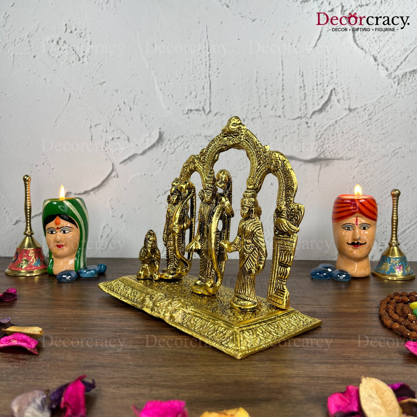 Shree Ram Darbaar Mehraab Metal golden