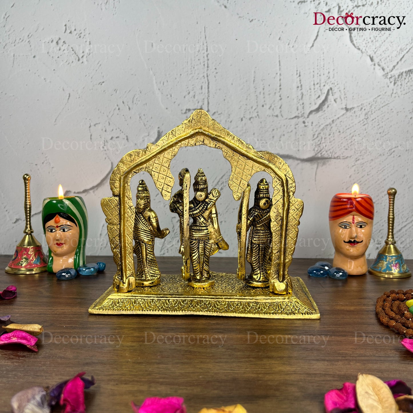 Shree Ram Darbaar Mehraab Metal golden