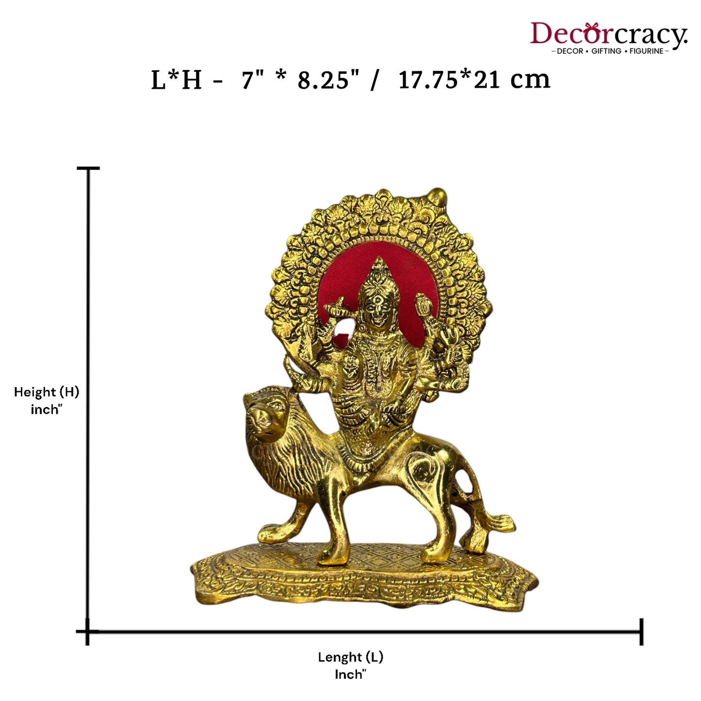 Durga Maa Metal golden