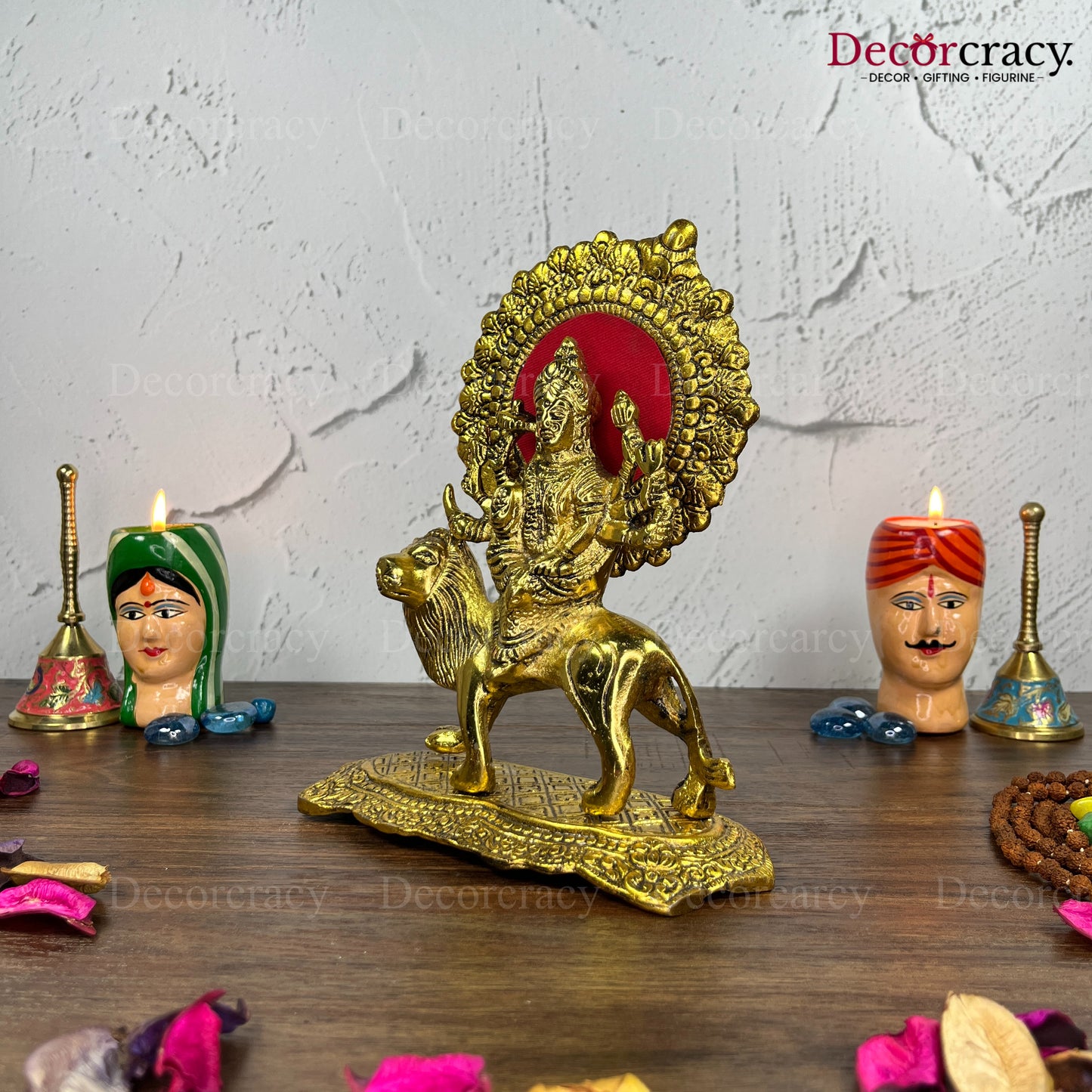 Durga Maa Metal golden