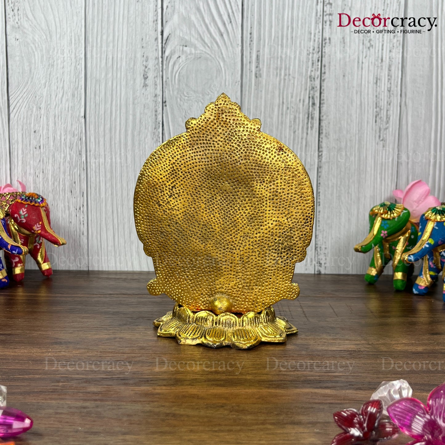 Shree Ganesh Flower Metal golden