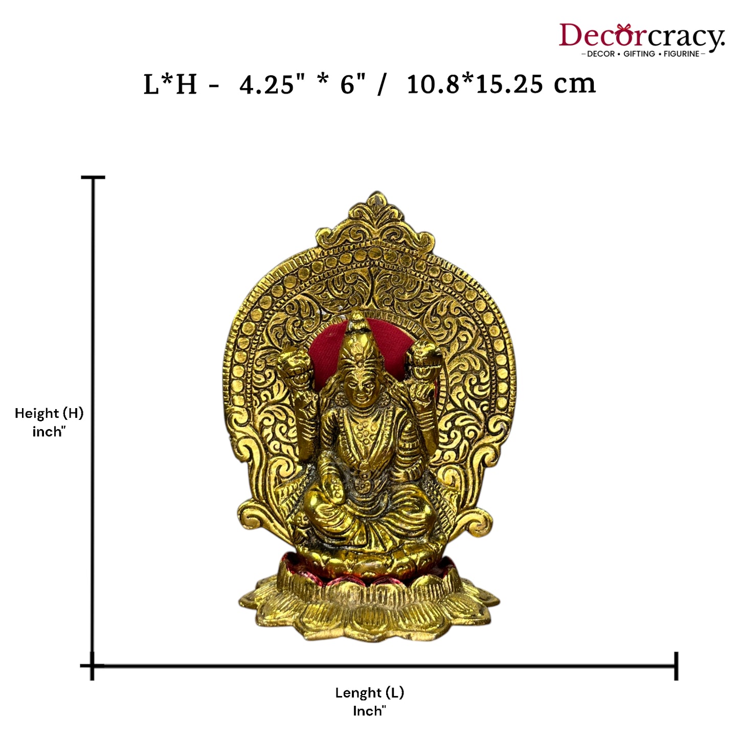 Shree Lakshmi Lotus Metal golden