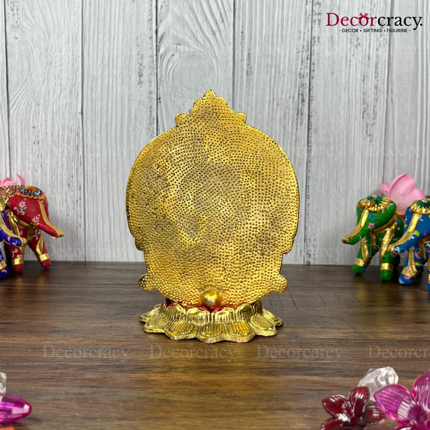 Shree Lakshmi Lotus Metal golden