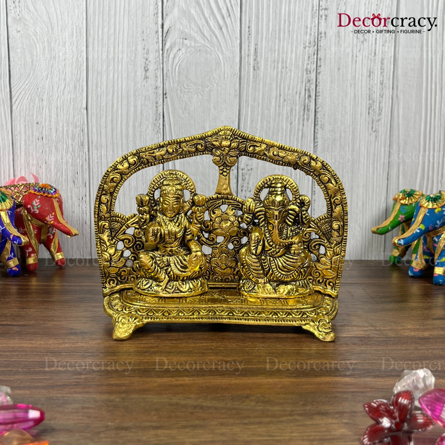 Shree Lakshmi Ganesh Ji Metal golden