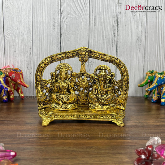 Shree Lakshmi Ganesh Ji Metal golden