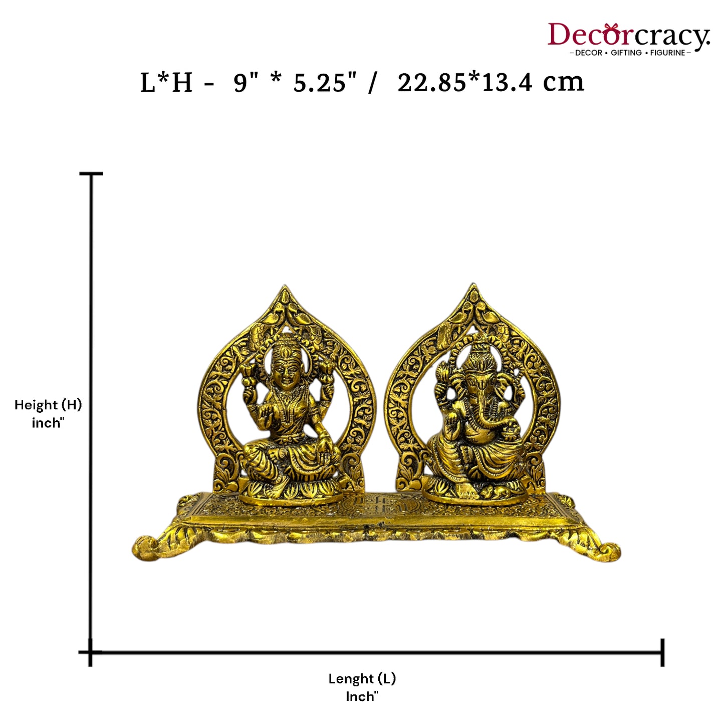 Shree Lakshmi Ganesh Paan Patta Metal golden