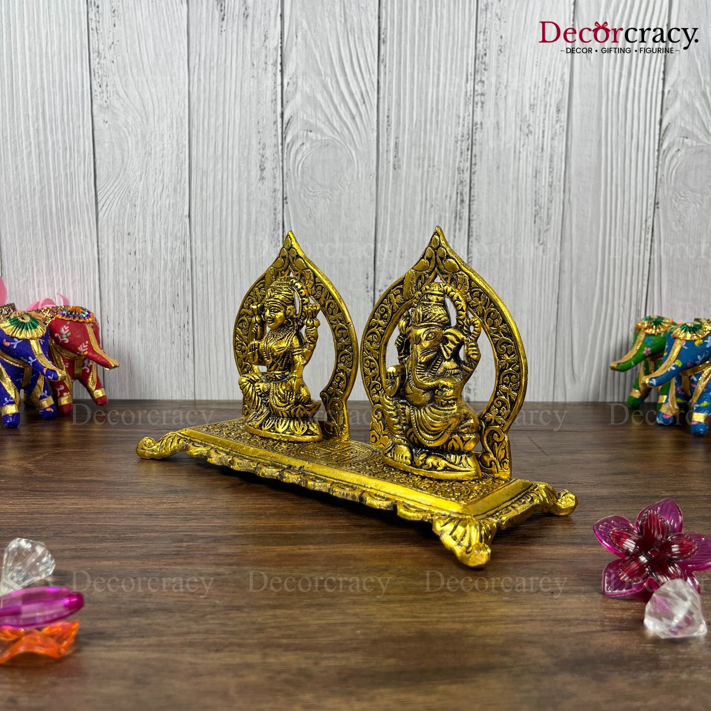 Shree Lakshmi Ganesh Paan Patta Metal golden
