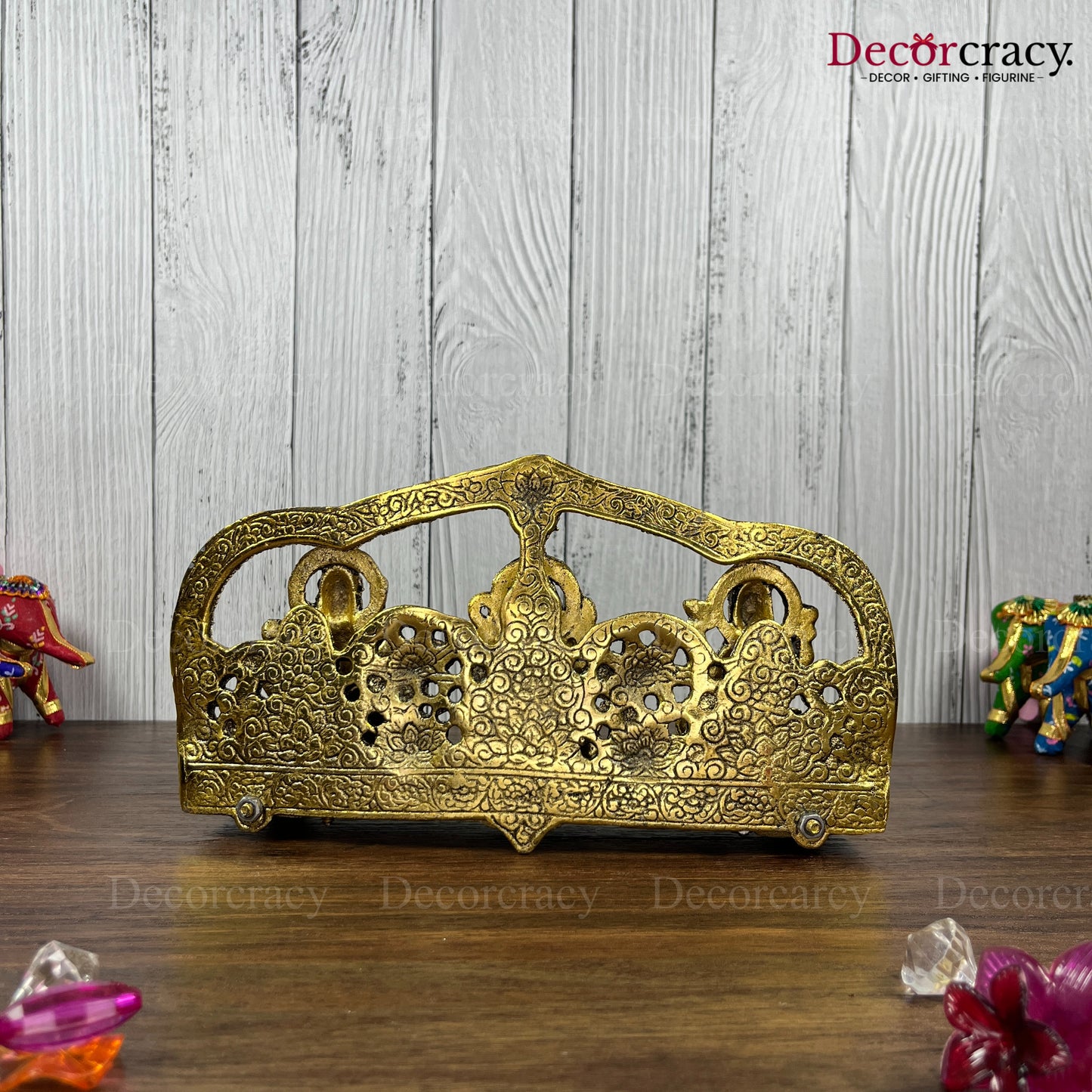 Shree Lakshmi Ganesh Saraswati Mehraab Metal golden