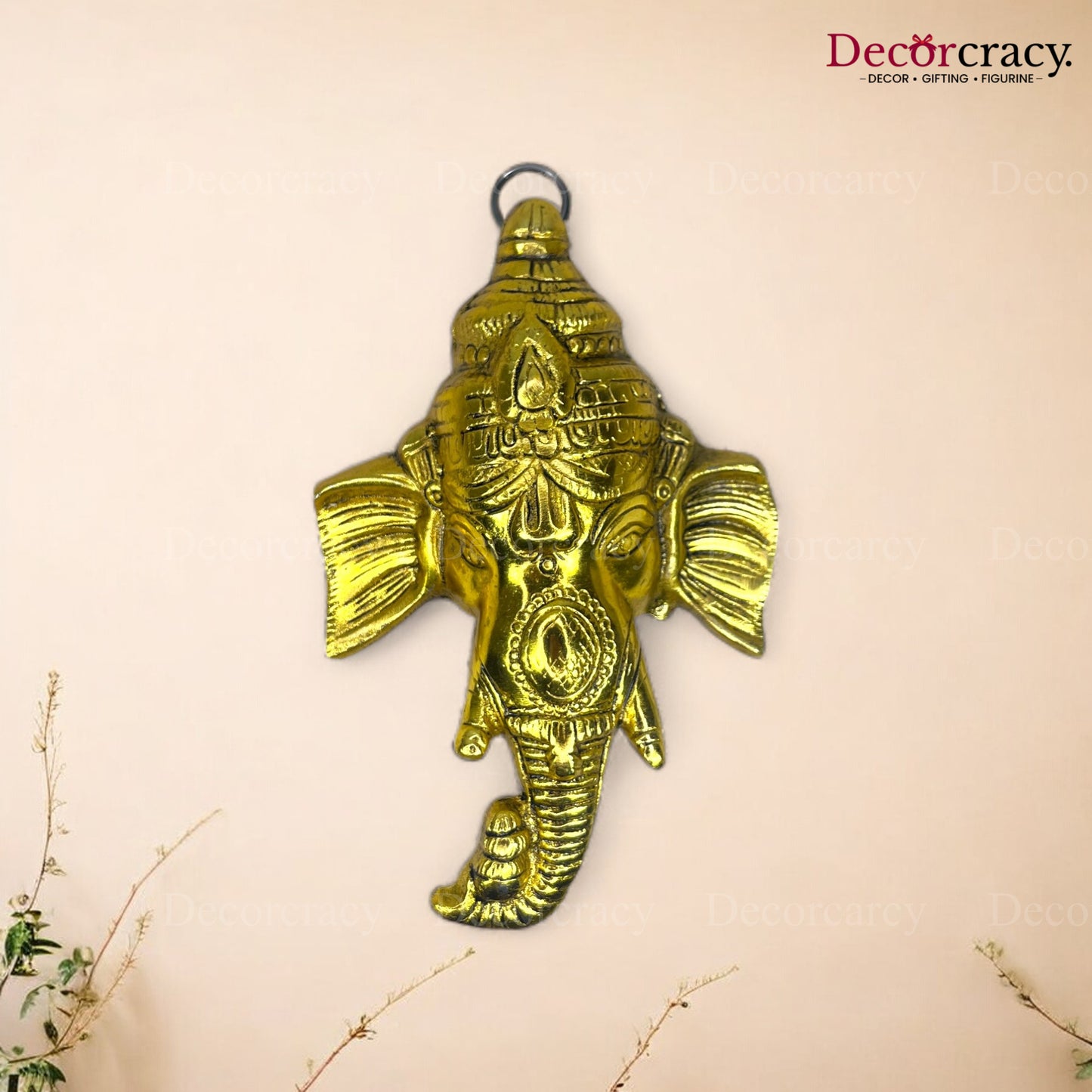 Shree Ganesh Trunk Metal golden