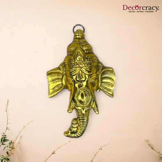 Shree Ganesh Trunk Metal golden