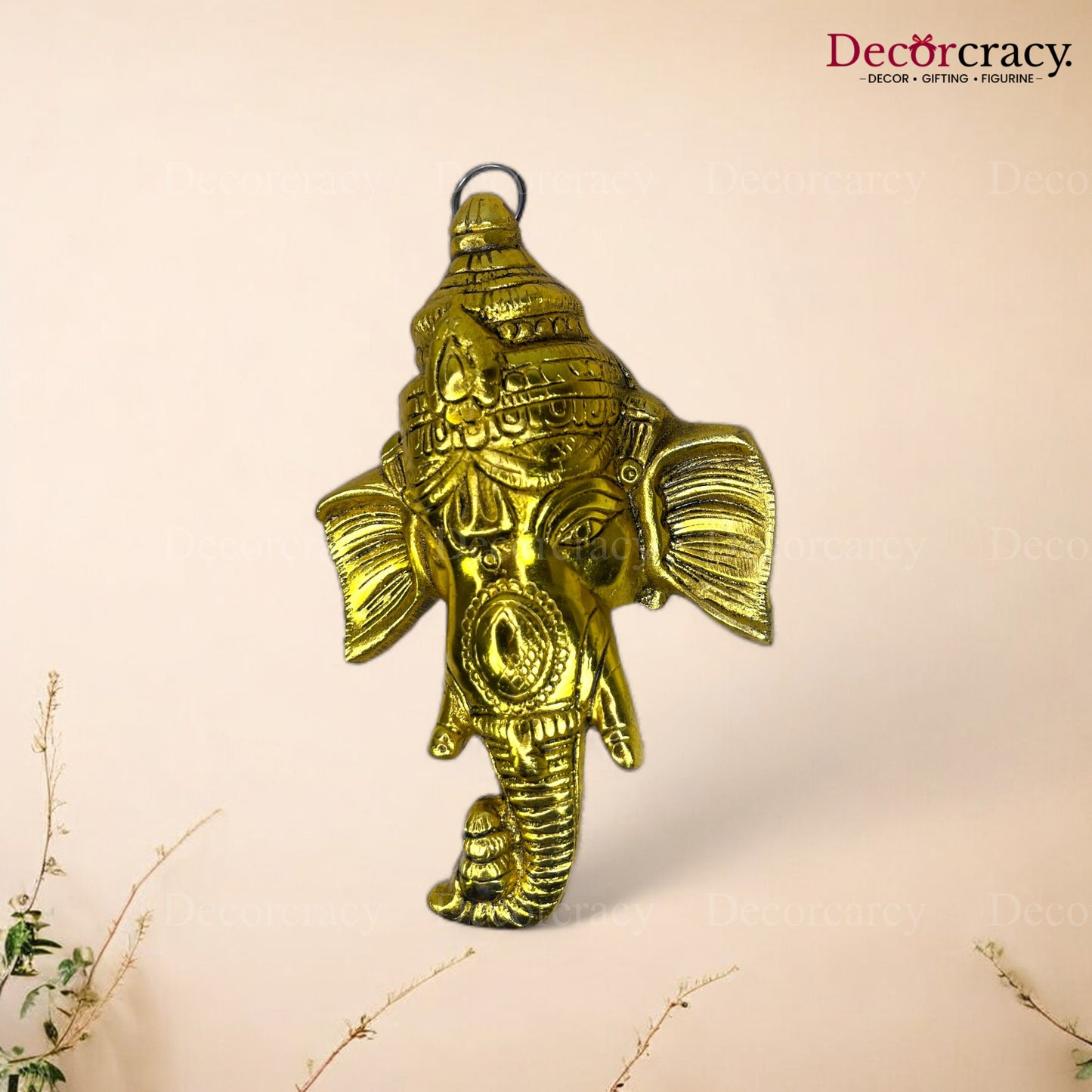 Shree Ganesh Trunk Metal golden
