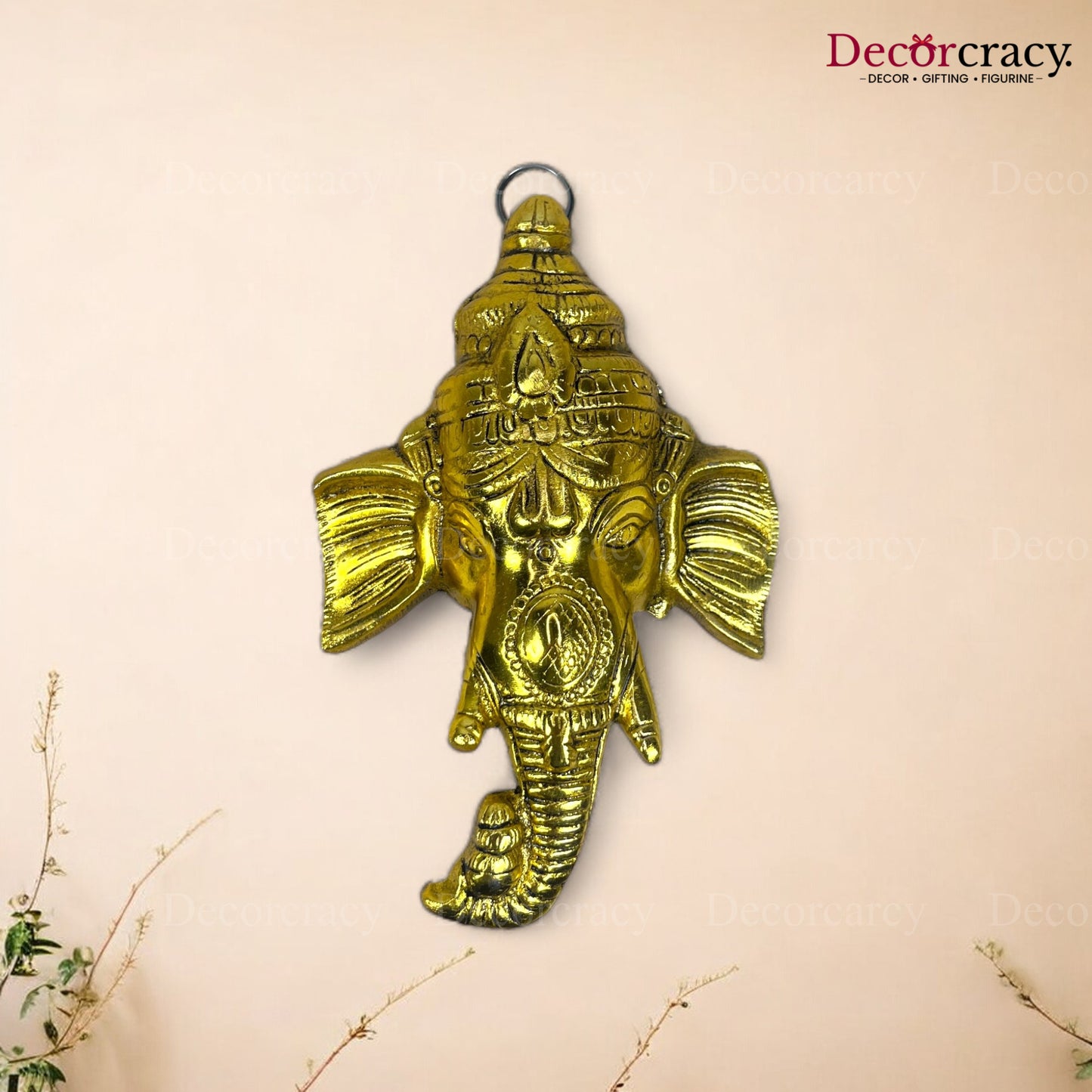 Shree Ganesh Trunk Metal golden