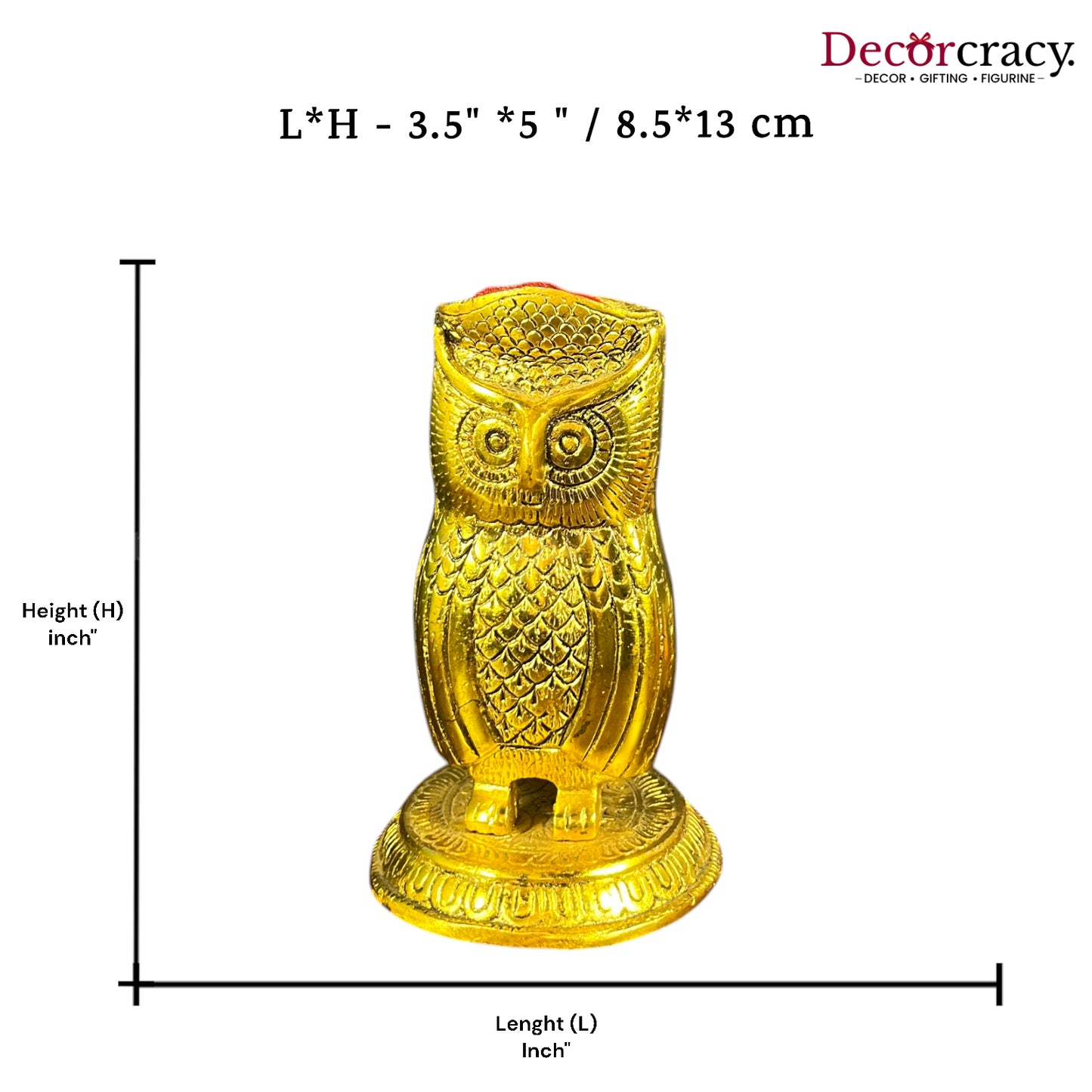Owl Pen Holder Metal golden