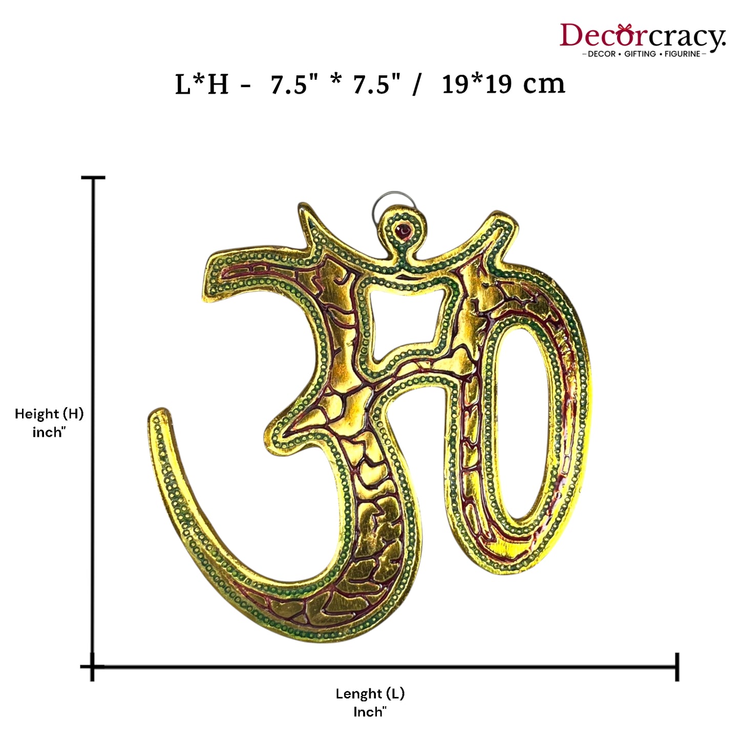 Om Symbol Wall Hanging Metal Multicolor