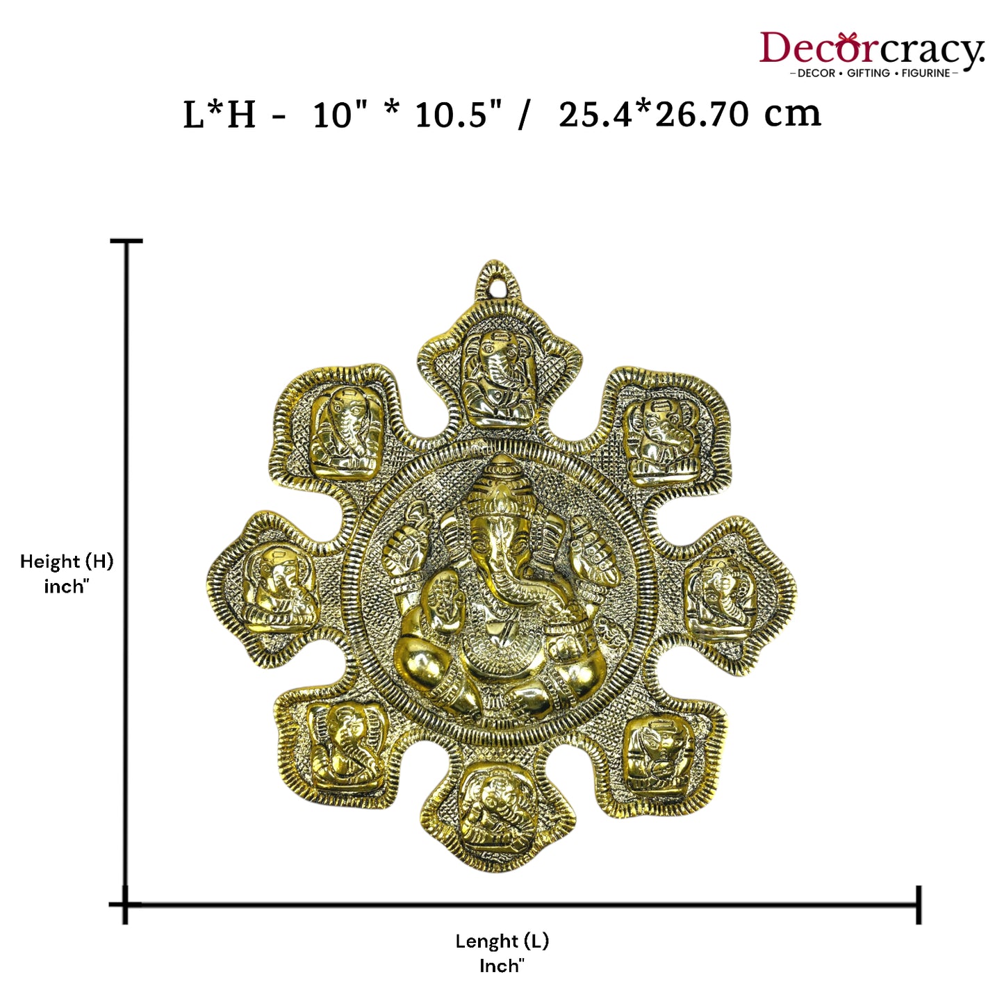 Nav Grah Ganesh 9 Grah Metal golden