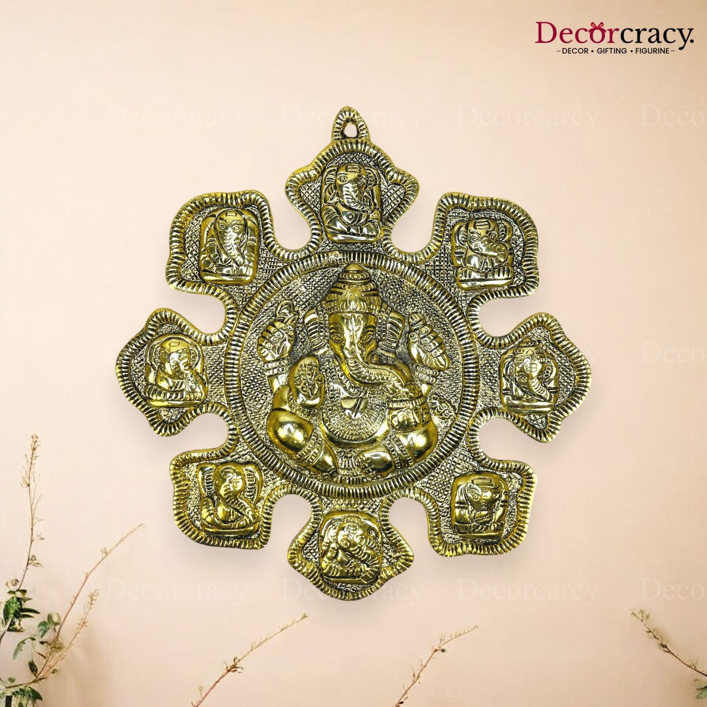 Nav Grah Ganesh 9 Grah Metal golden