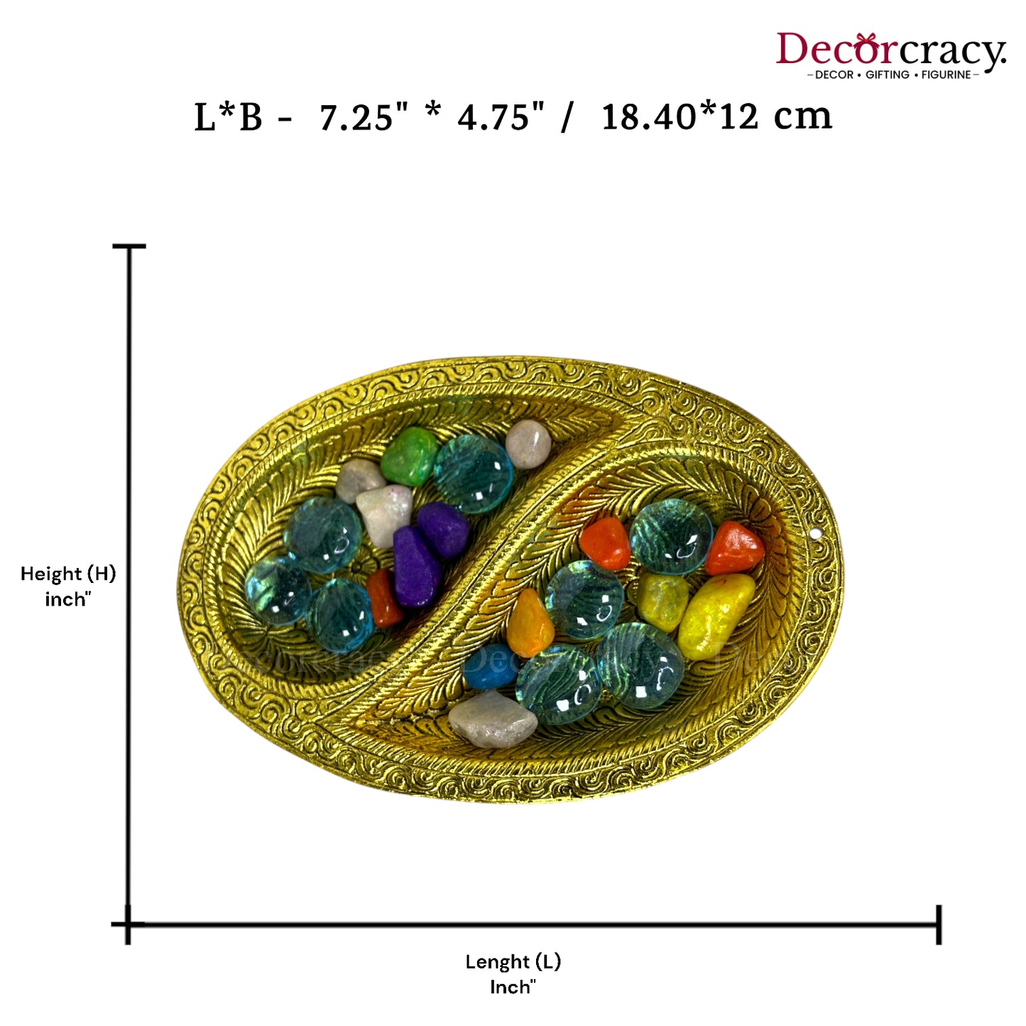 Serving Decorative Tray Metal golden