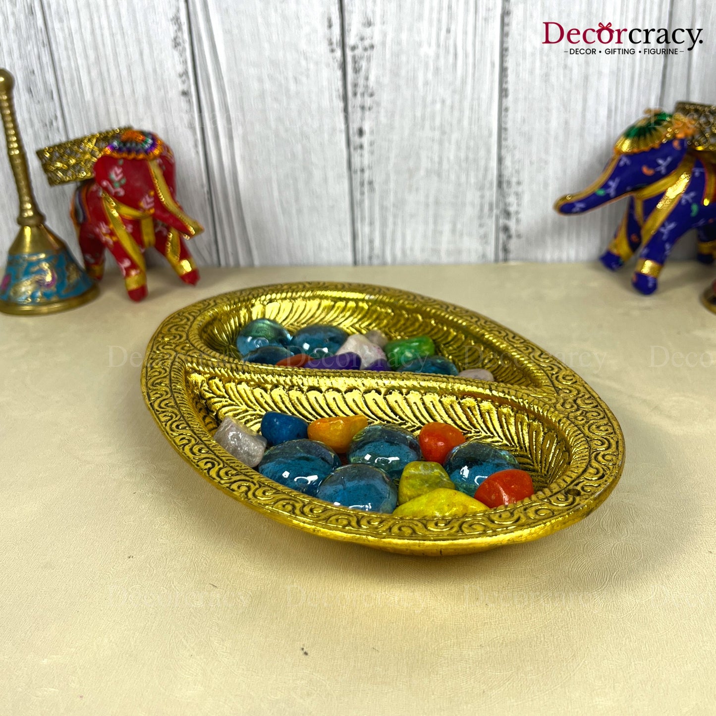 Serving Decorative Tray Metal golden