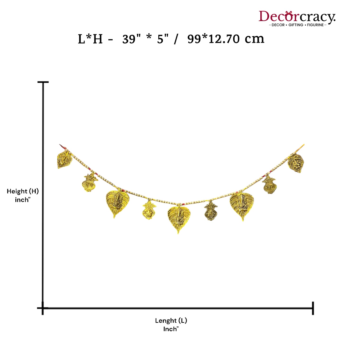 Shubh Labh Ganesh Leaf Bandarwaal Metal golden