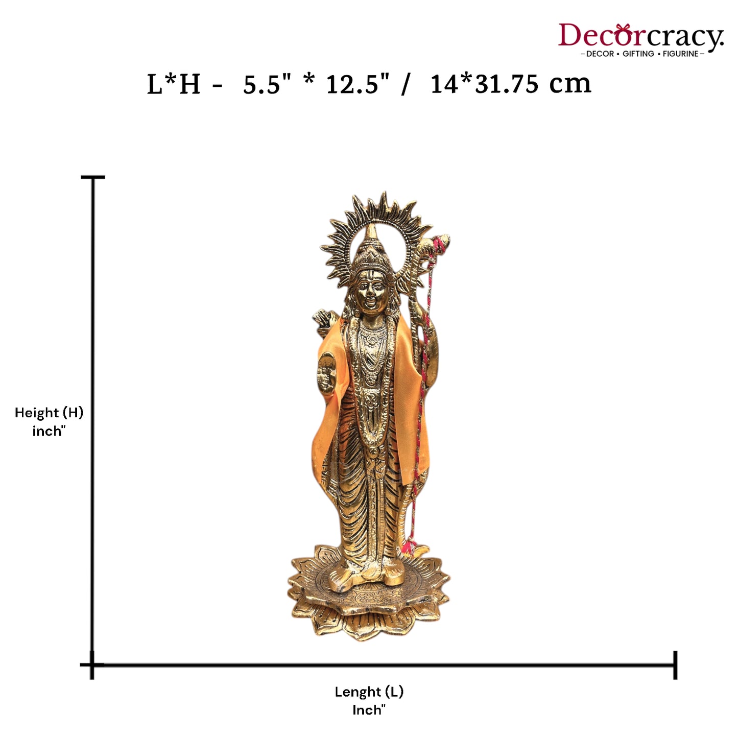 Shree Ram Ayodhya Metal golden