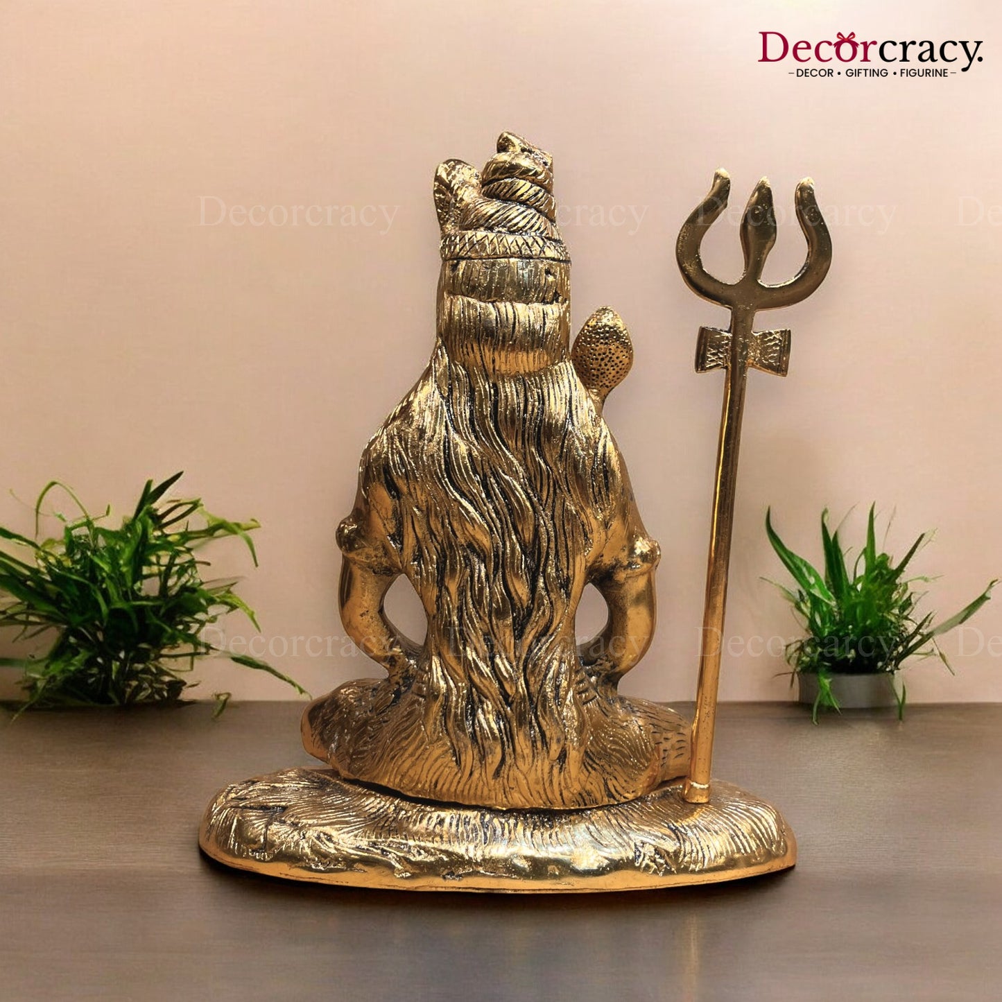 Meditating Shiv Metal golden