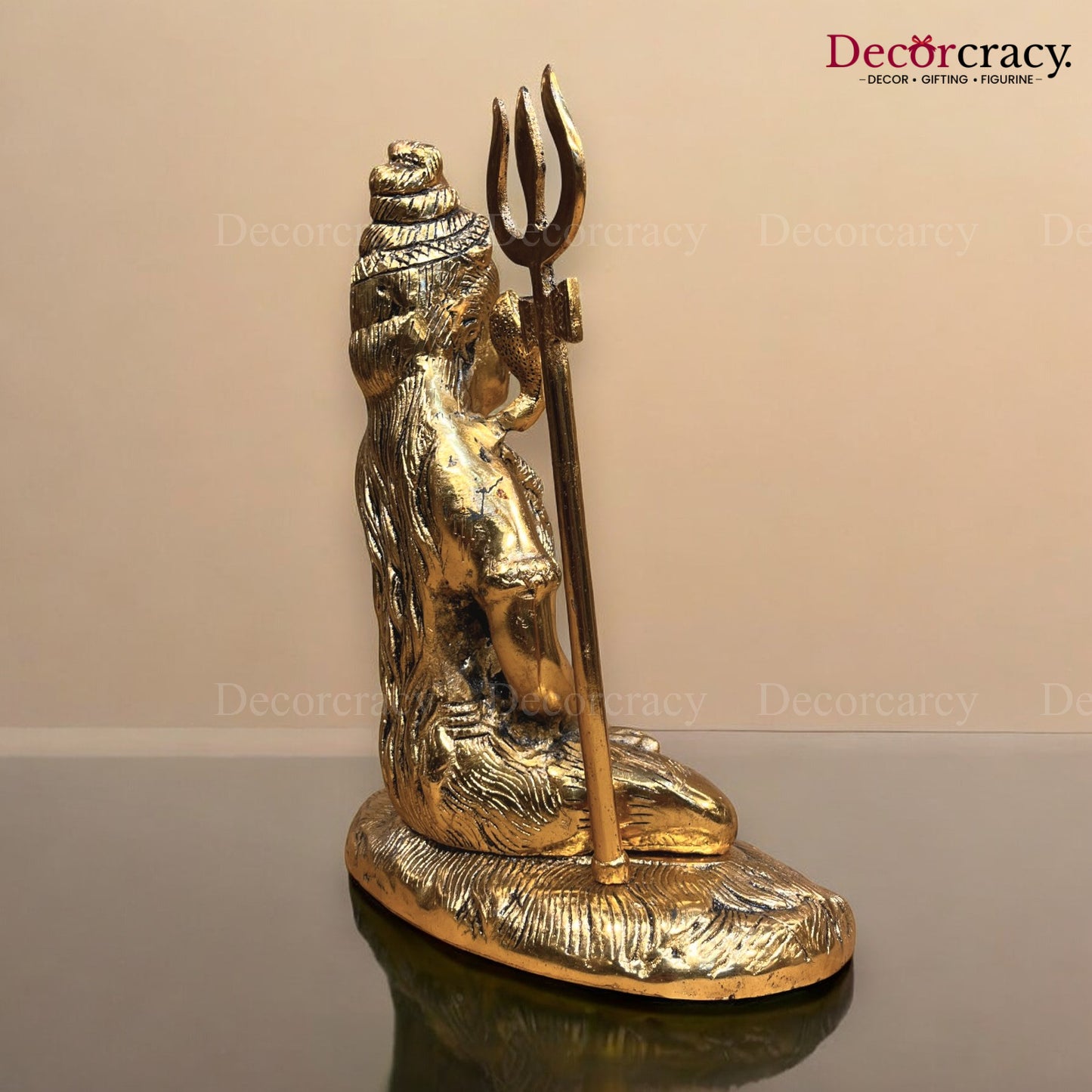 Meditating Shiv Metal golden