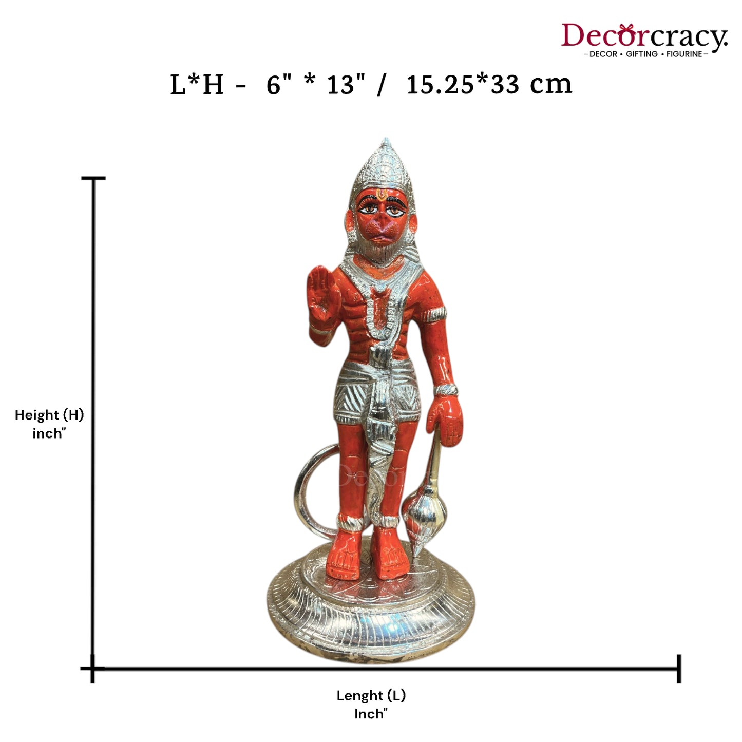 Shree Sindoor Hanuman Metal Multicolor