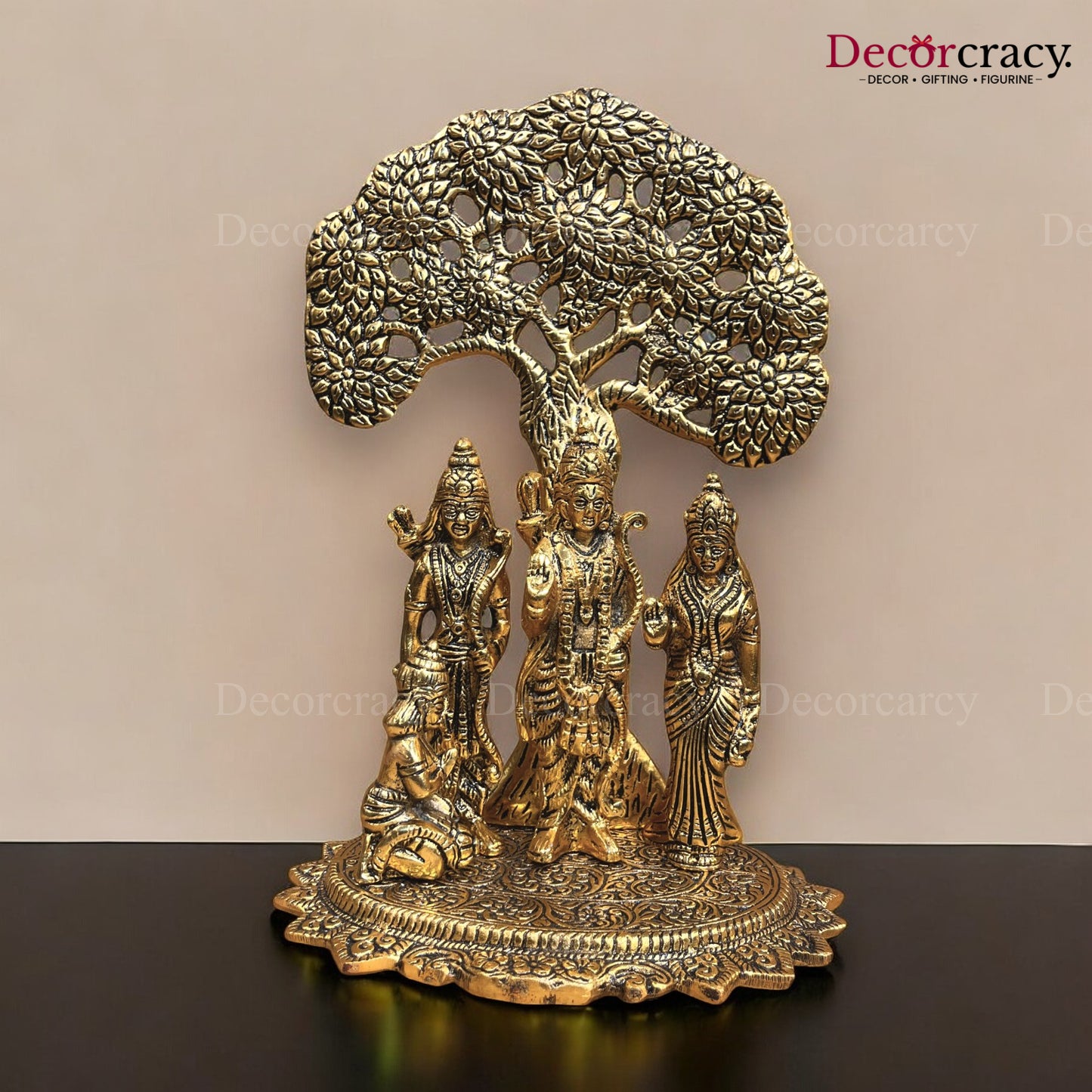 Shree Ram Darbar Tree Metal golden