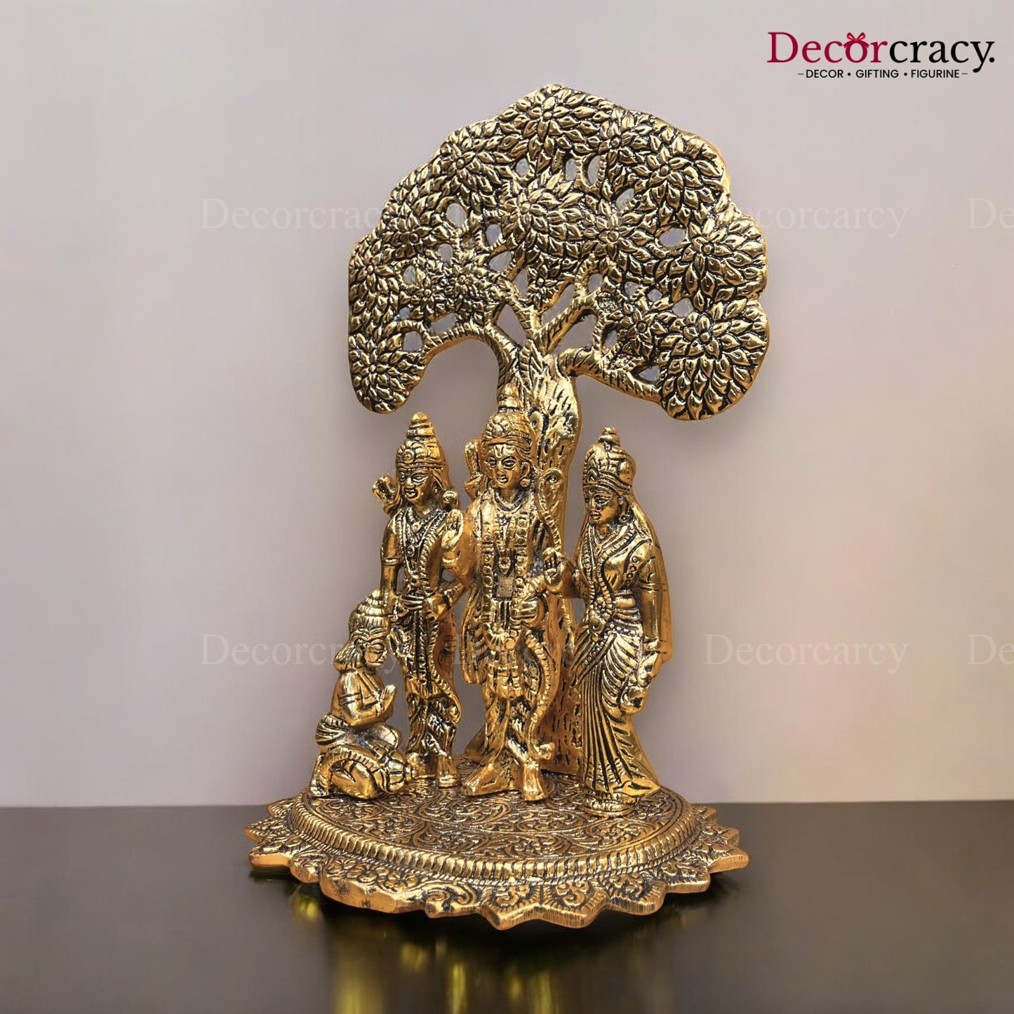 Shree Ram Darbar Tree Metal golden