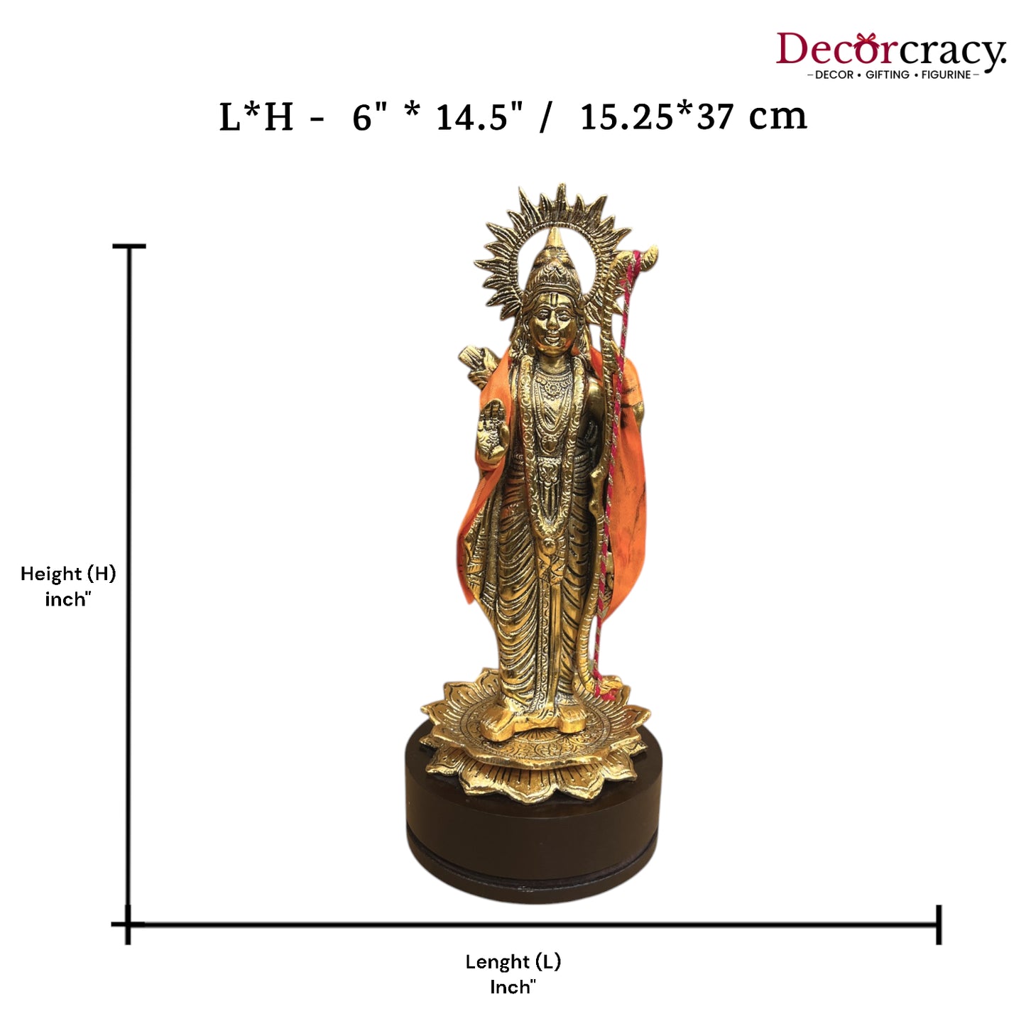 Shree Ram Ayodhya Pavti Metal golden