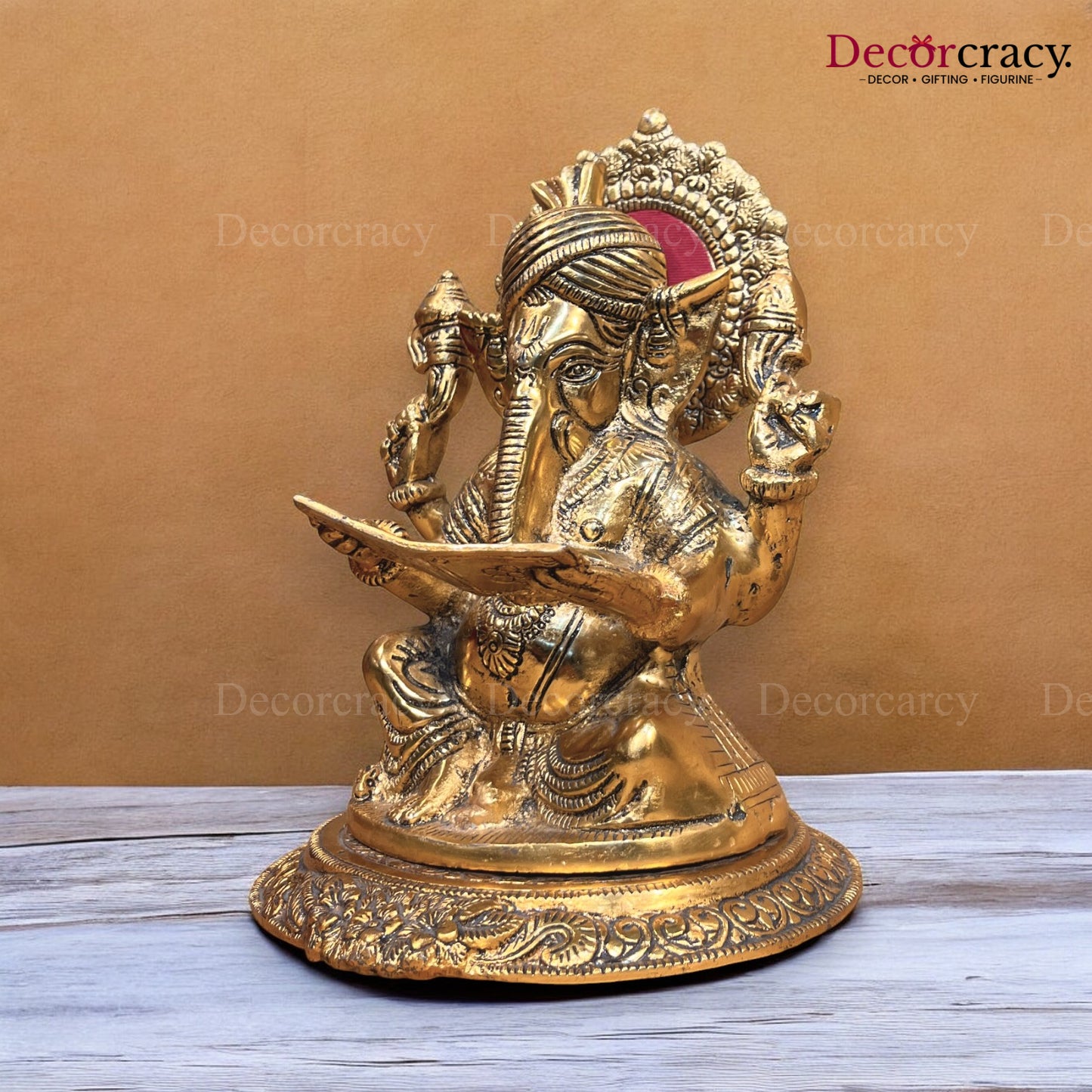 Pagdi Ganesh Reading Metal golden