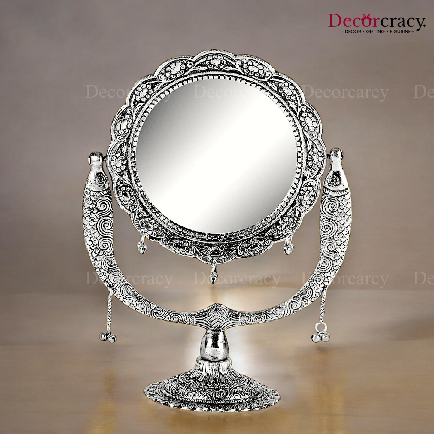 Fish One Sided Mirror Metal silver