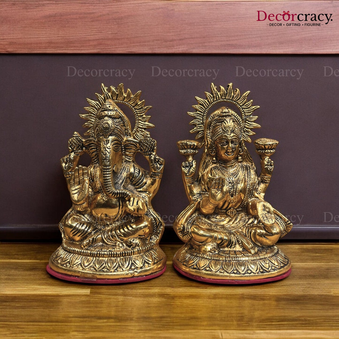 Shree Ganesh Lakhsmi Metal golden