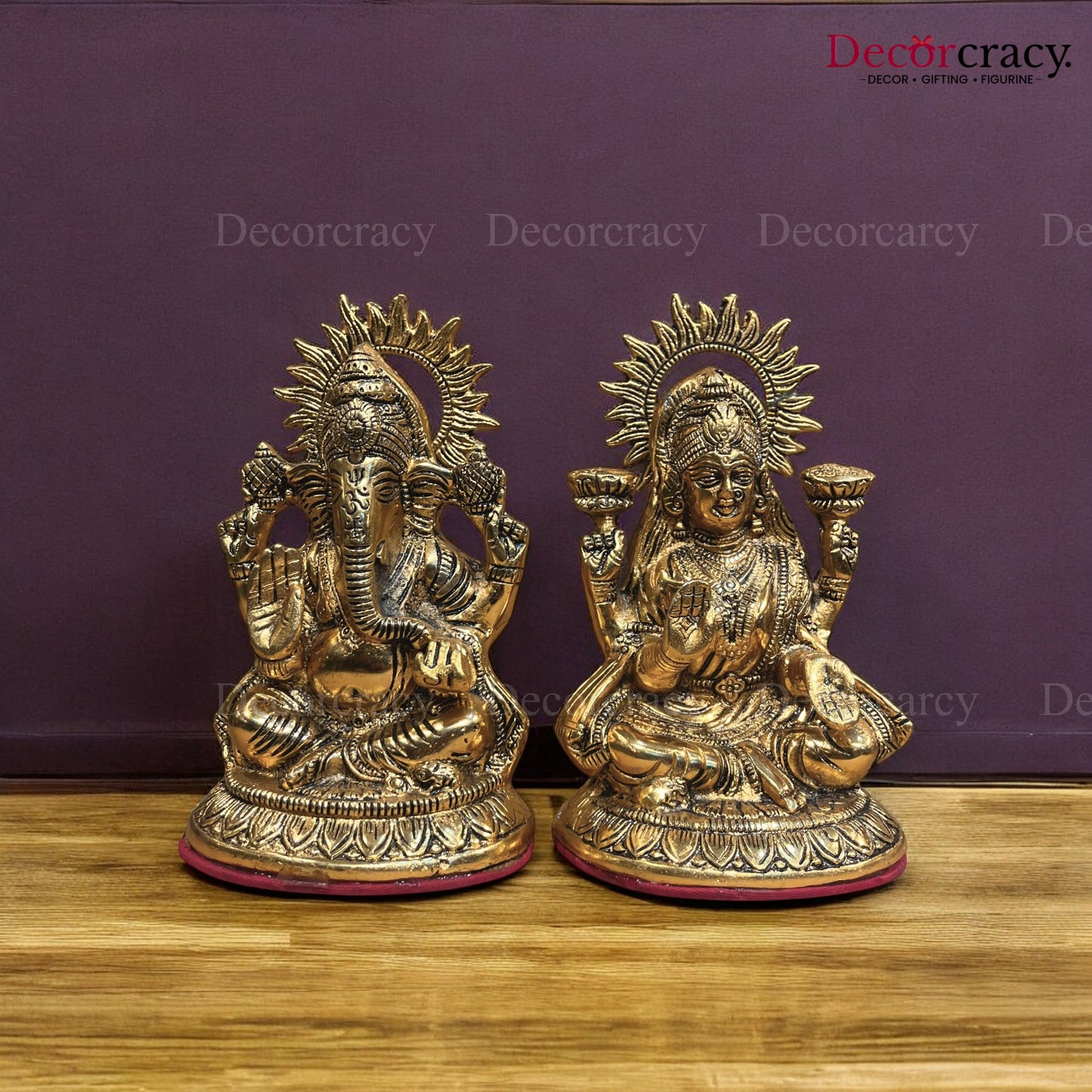 Shree Ganesh Lakhsmi Metal golden