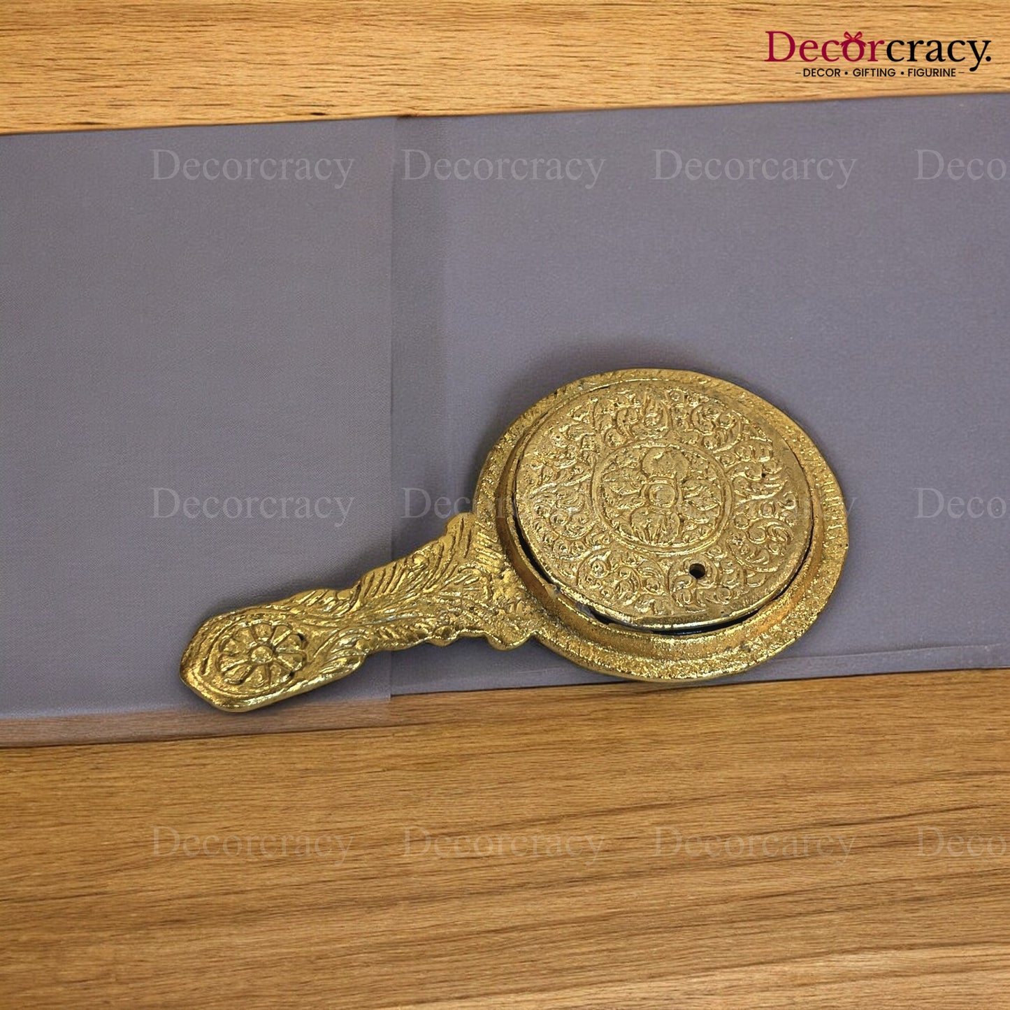 Round Double Sided Mirror Metal golden