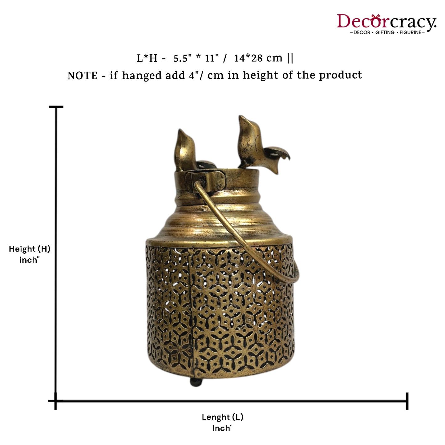 Bird Pot Ketley design Iron Antique Golden Netted Design Tealight Candle Holder Stand Tribal Village Art