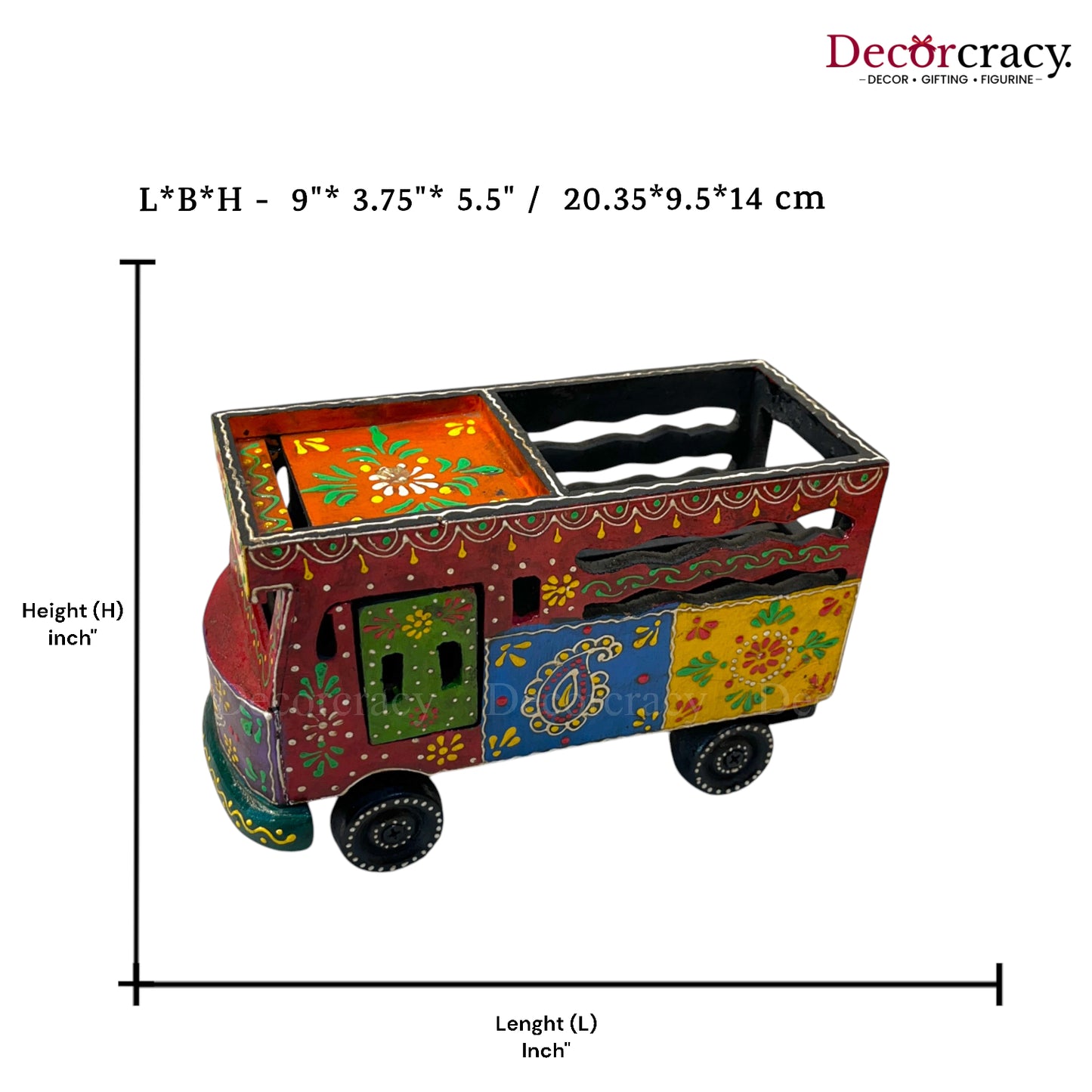 Truck Multicolor Hand Painted Wooden Rajasthani