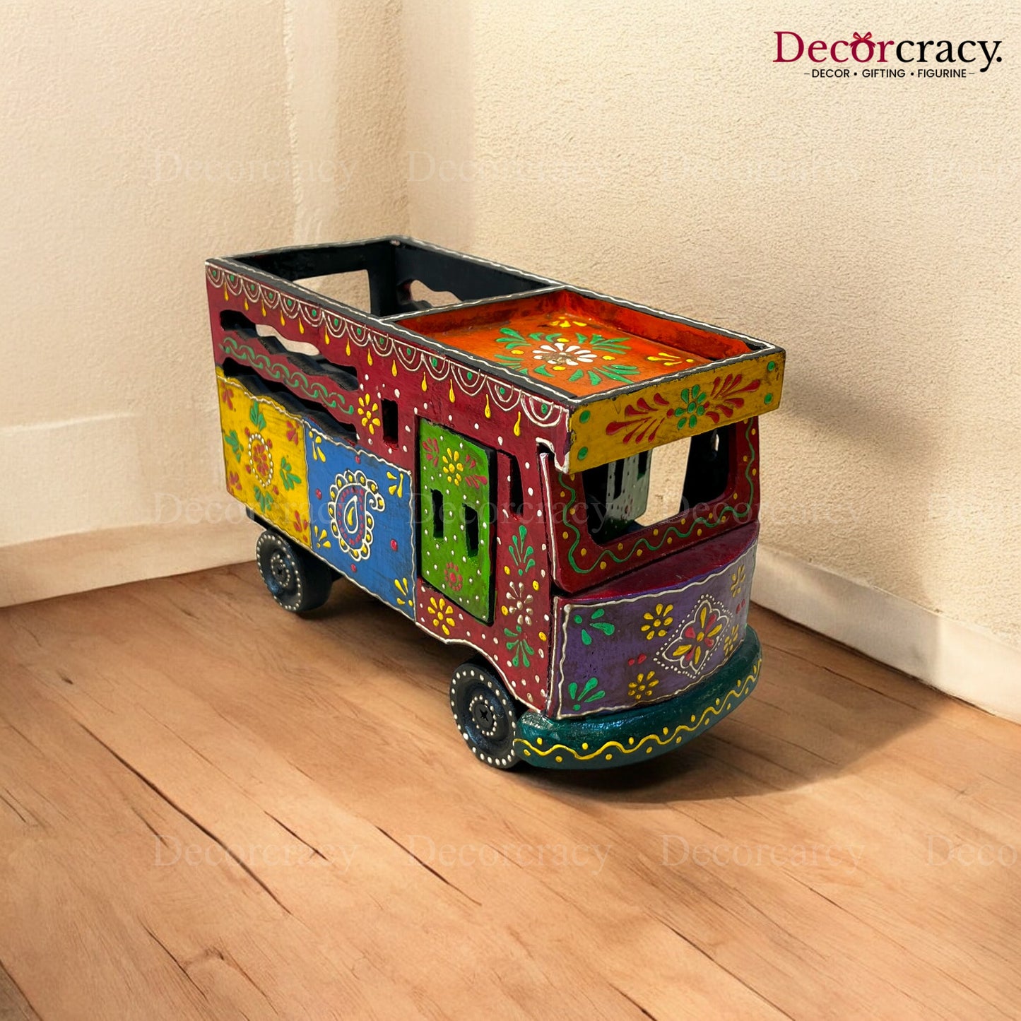 Truck Multicolor Hand Painted Wooden Rajasthani