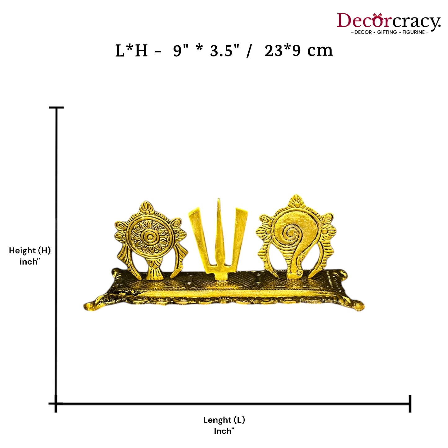 Shanku Chakra Namam Showpiece Metal golden