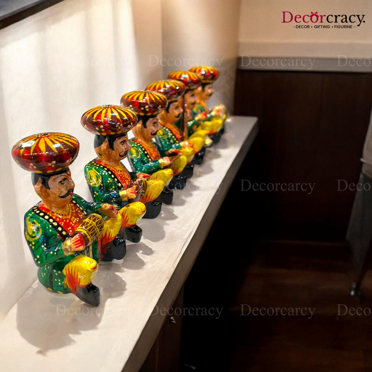 Rajasthani Musician Bawla Set Instrument Wooden Hand Painted 4"