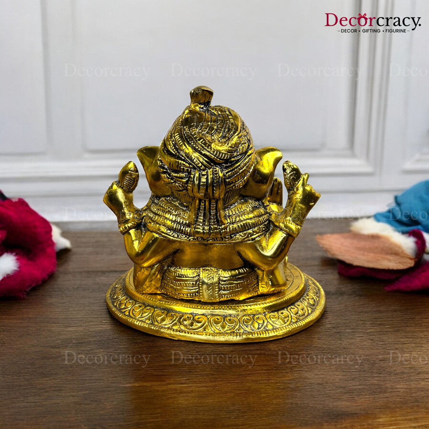 Shree Ganesh Pagdi Idol Metal golden