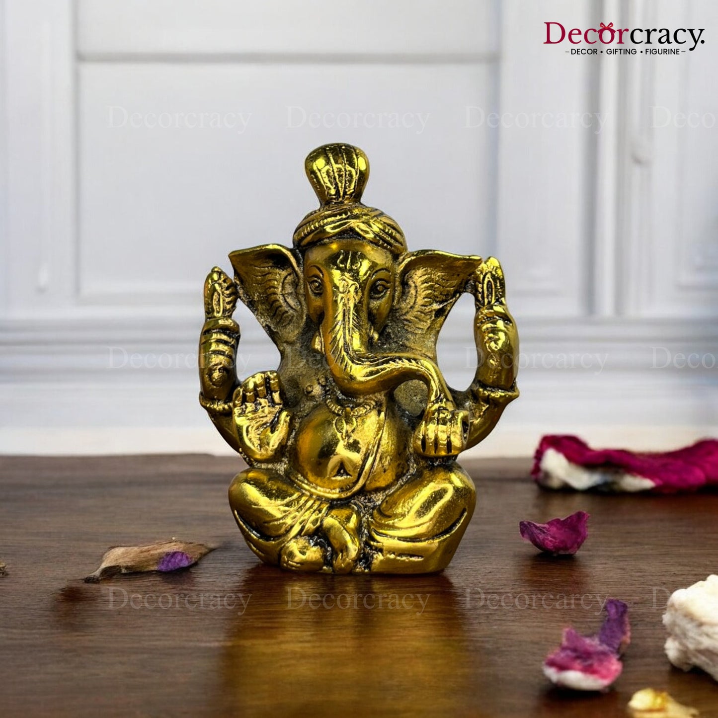 Shree Ganesh Pagdi Idol Metal golden