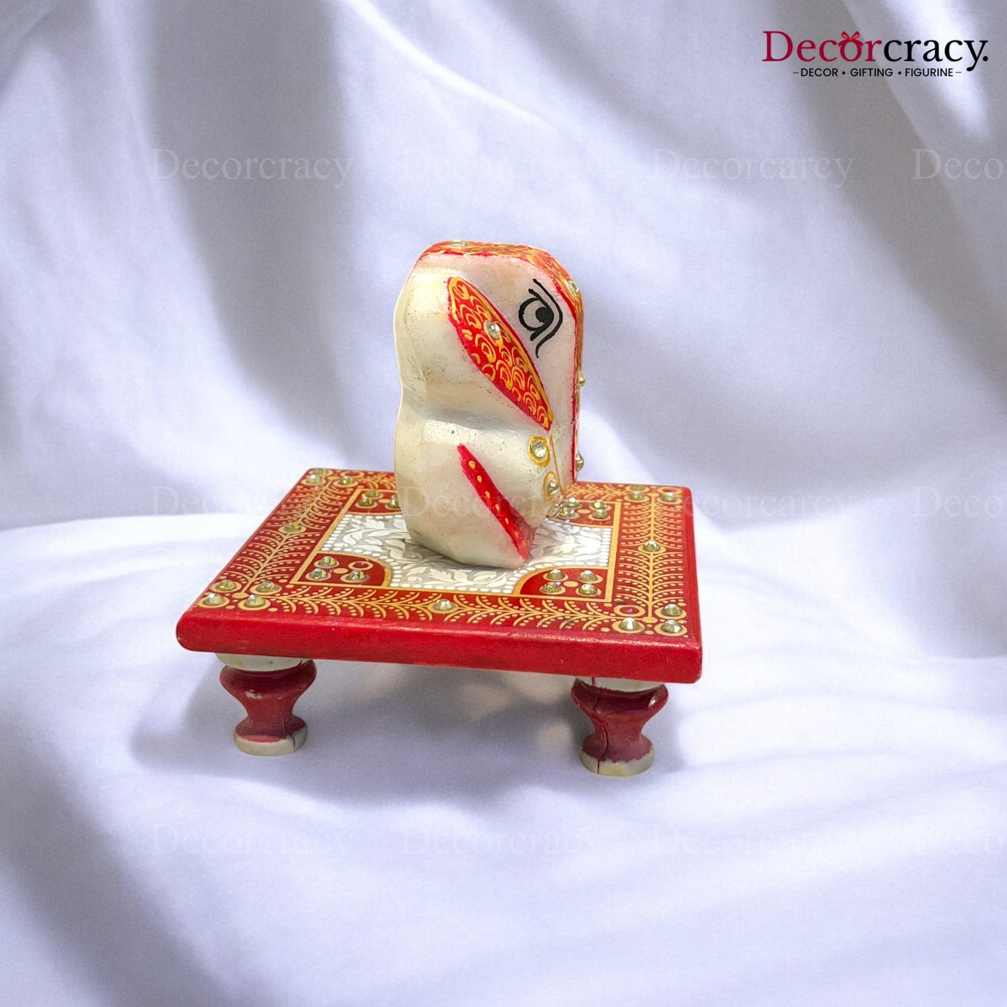 Rajasthani Marble Chowki Ganesh Meenakari
