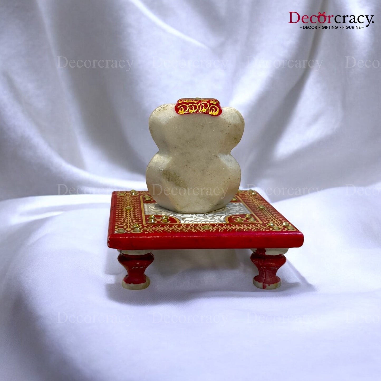 Rajasthani Marble Chowki Ganesh Meenakari