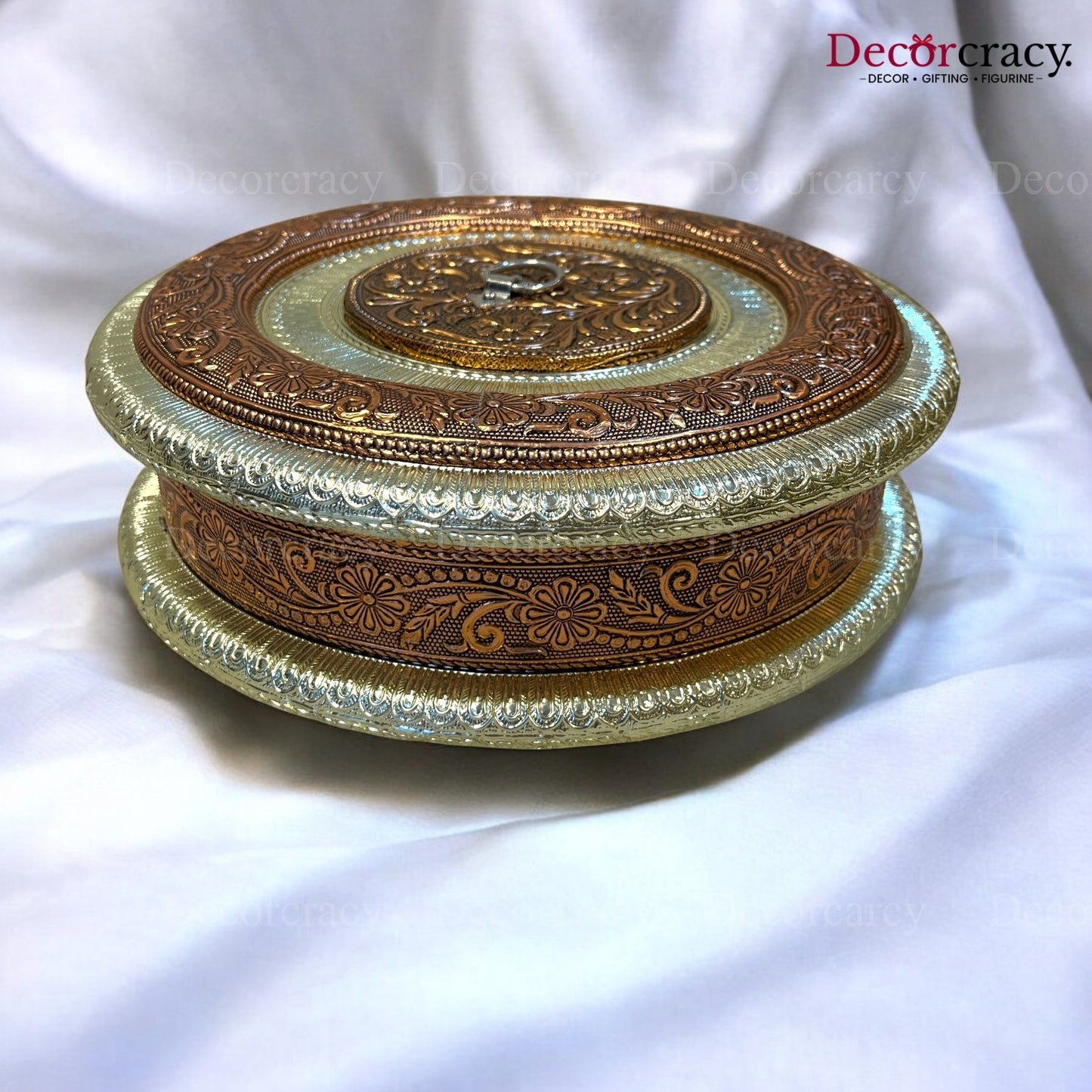 Round 4 Partition Dry Fruit Mukhwas Box Wooden 10"