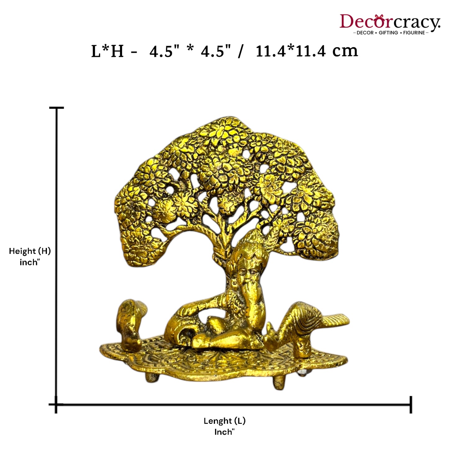 Laddu Gopal Maakhan Tree Idol Metal golden